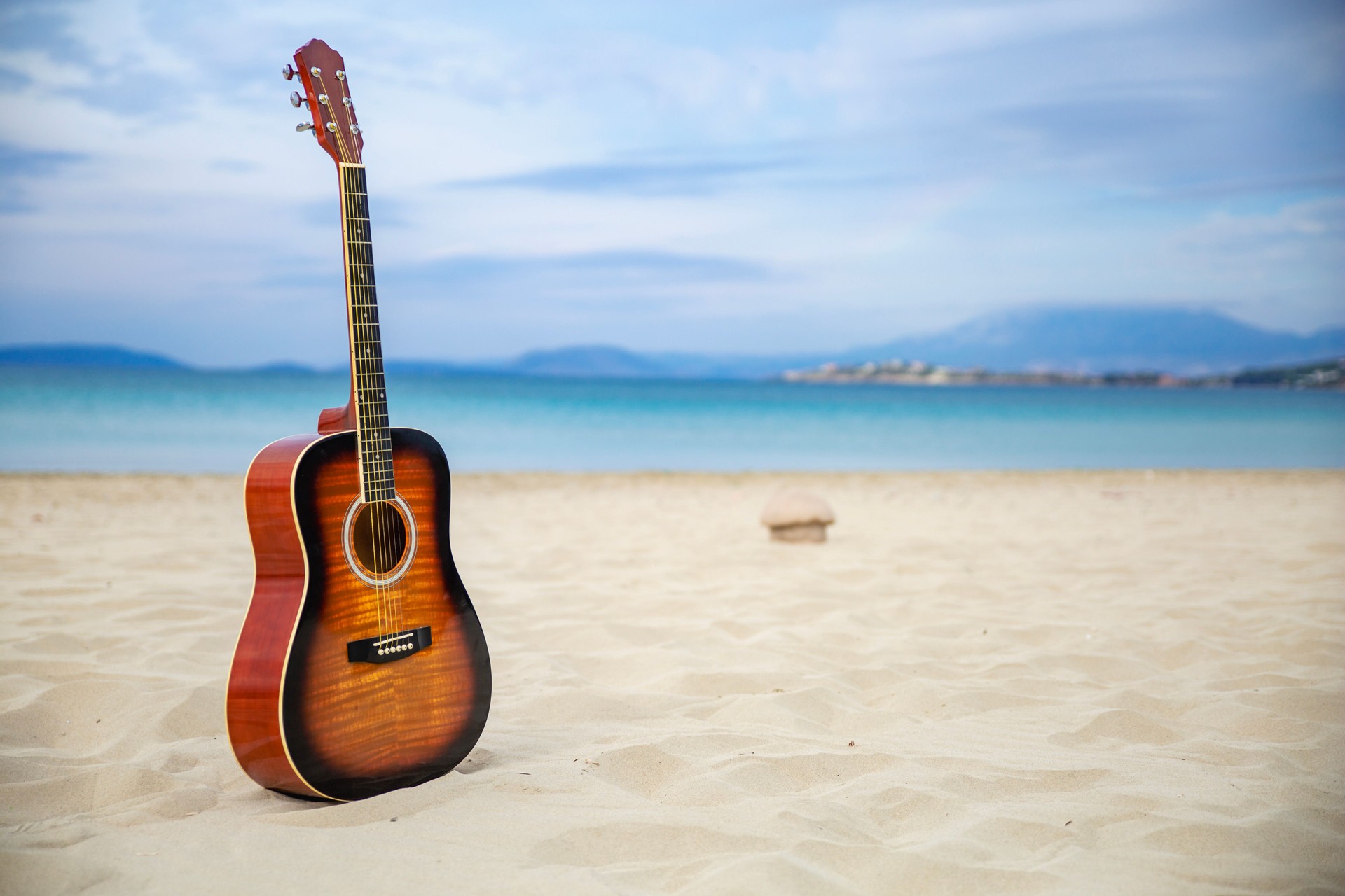 Guitar on the beach